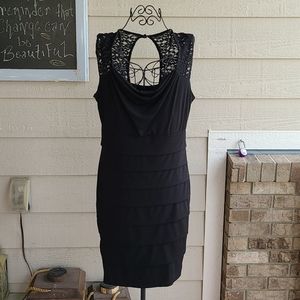 Little Black Dress w/Lace shoulders